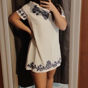 embroidered white dress!
